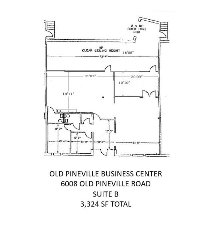 6008 Old Pineville Rd, Charlotte, NC for lease Floor Plan- Image 1 of 7