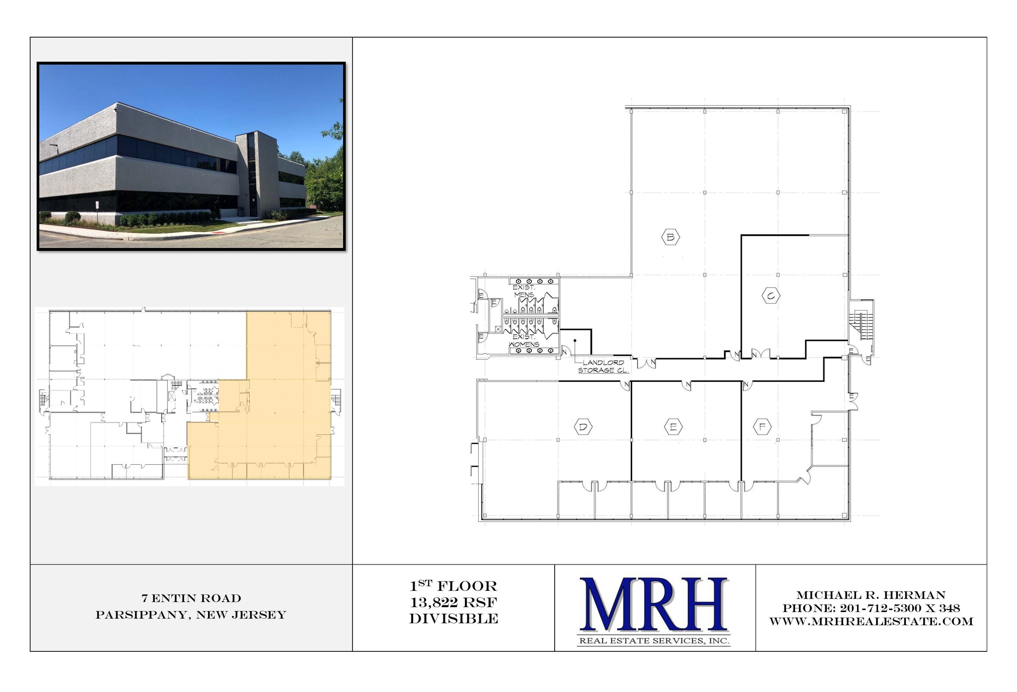 7 Entin Rd, Parsippany, NJ for lease Floor Plan- Image 1 of 2