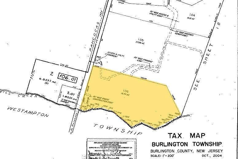 2609 Rancocas Rd, Burlington, NJ for lease - Plat Map - Image 2 of 7