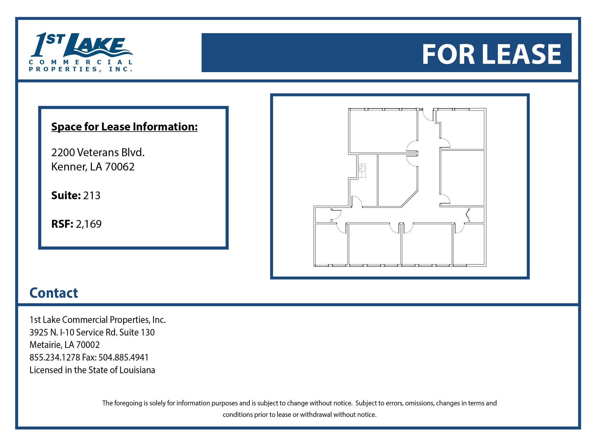 2200 Veterans Memorial Blvd, Kenner, LA for lease Floor Plan- Image 1 of 1
