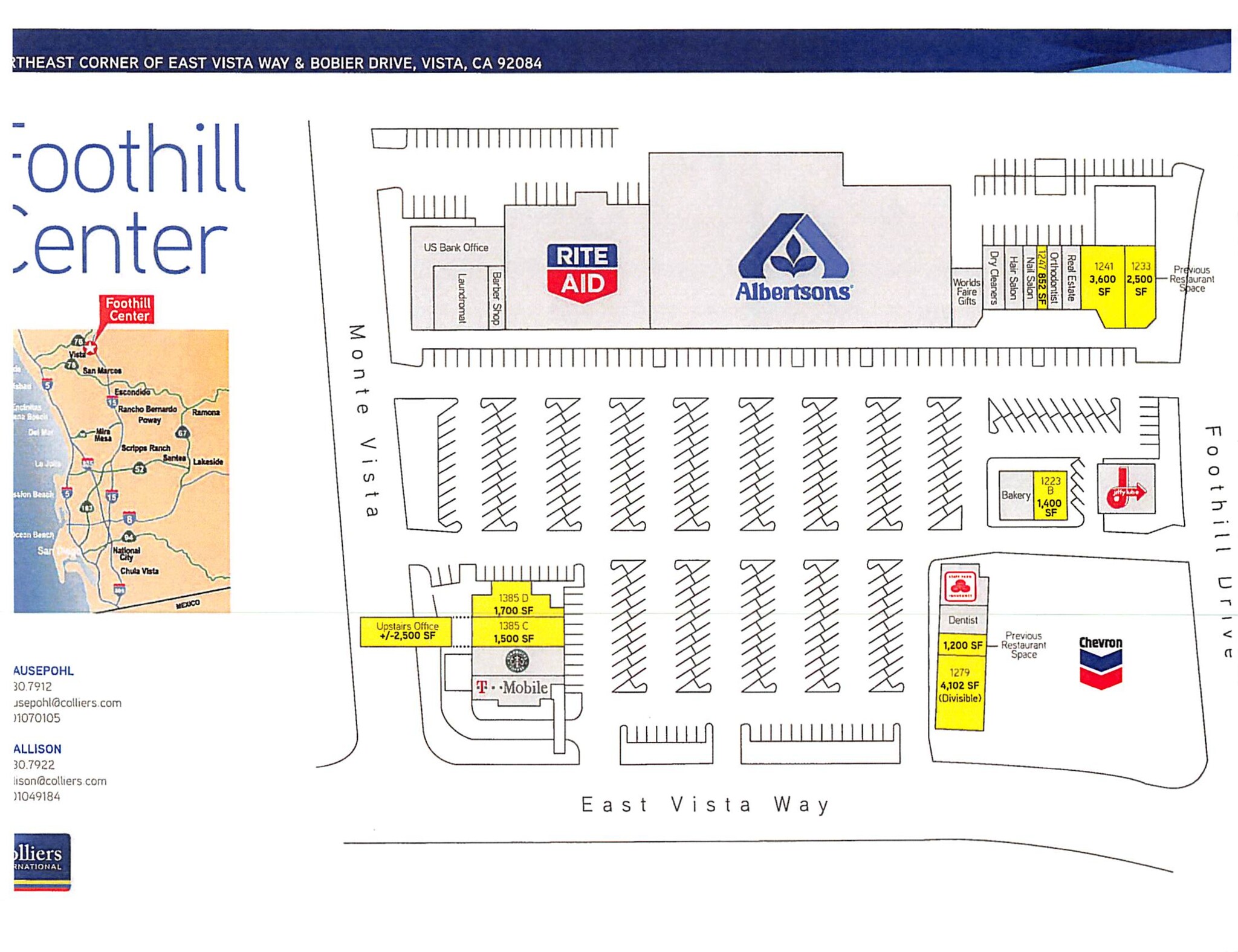 1211-1381 E Vista Way, Vista, CA for lease Site Plan- Image 1 of 1