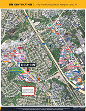 13772 Warwick Blvd, Newport News, VA - aerial  map view