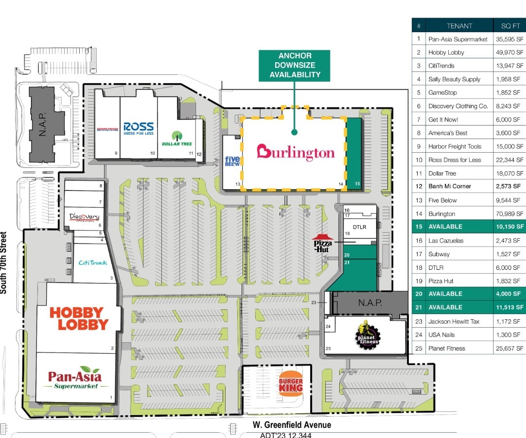 6702-6852 Greenfield Rd, West Allis, WI for lease Site Plan- Image 1 of 1