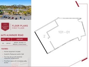 6475 Alvarado Rd, San Diego, CA for lease Floor Plan- Image 1 of 1