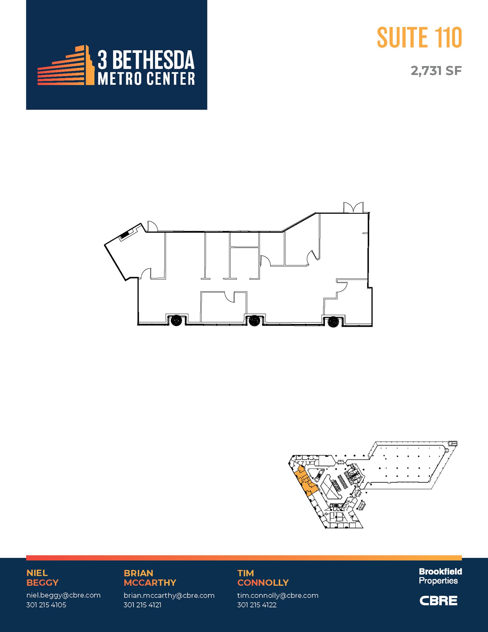 3 Bethesda Metro Center, Bethesda, MD for lease Floor Plan- Image 1 of 1