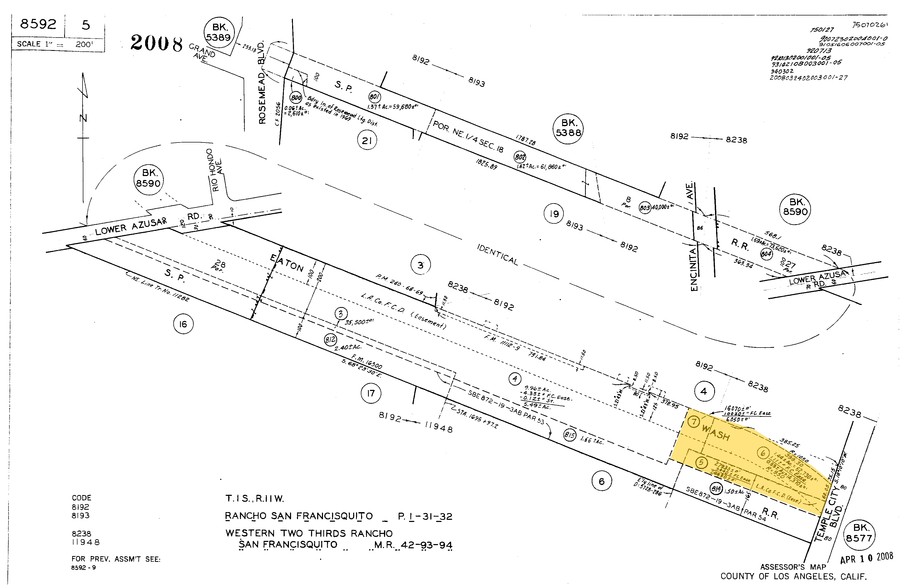 4301 Temple City Blvd, El Monte, CA for lease - Plat Map - Image 2 of 7