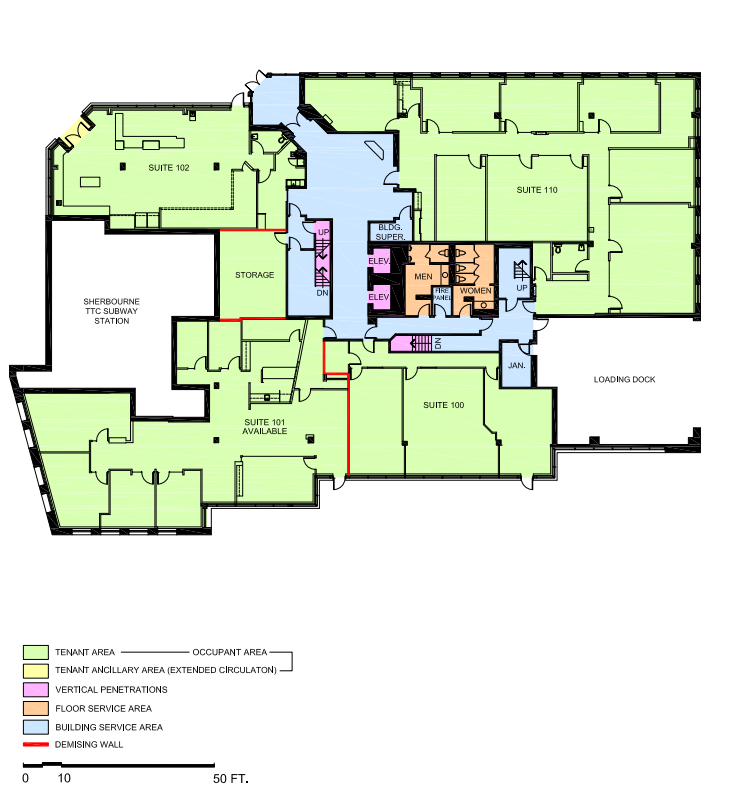 425 Bloor St E, Toronto, ON for lease Floor Plan- Image 1 of 1