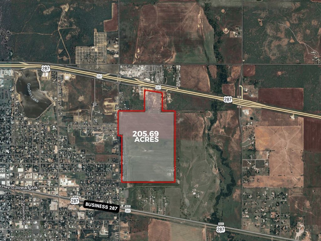 SEQ HWY 287 287 & Bell Rd, Iowa Park, TX for sale Aerial- Image 1 of 3