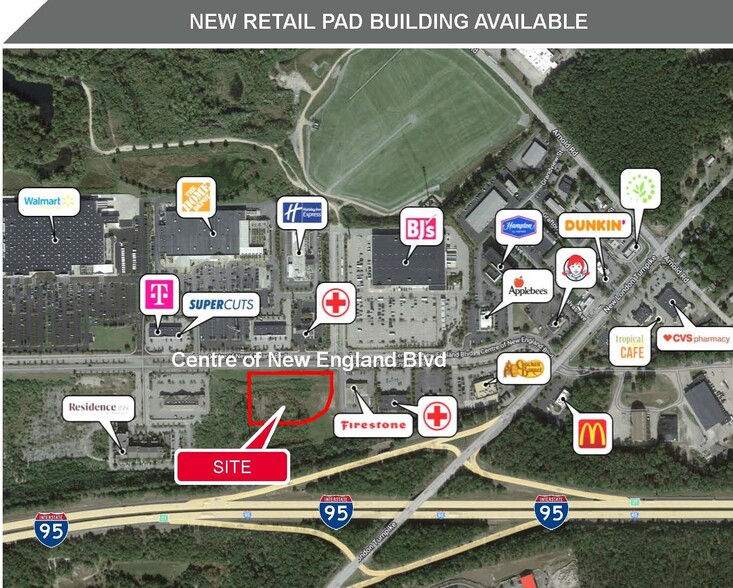 751 Centre of New England Blvd, Coventry, RI for lease - Aerial - Image 2 of 4