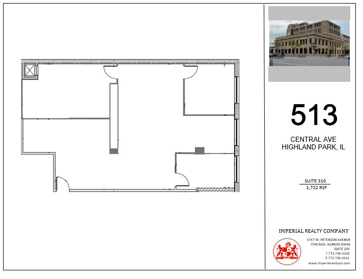 513 Central Ave, Highland Park, IL for lease Floor Plan- Image 1 of 1