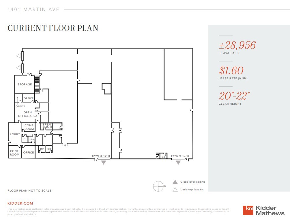 1401 Martin Ave, Santa Clara, CA for lease Floor Plan- Image 1 of 1