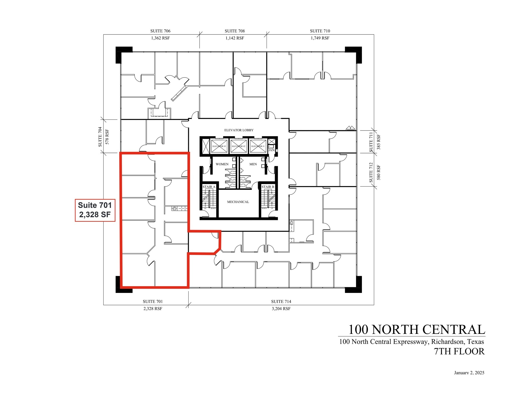 100 N Central Expy, Richardson, TX for lease Site Plan- Image 1 of 1