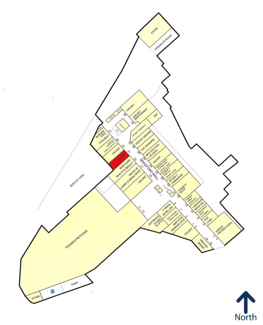 1-3 Bradford Mall, Walsall for lease Goad Map- Image 1 of 2