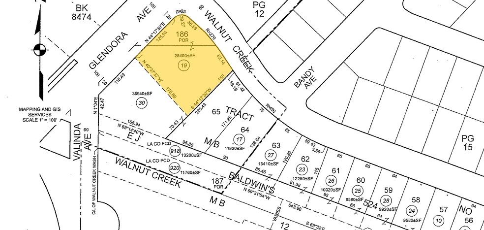 400 S Glendora Ave, West Covina, CA for sale - Plat Map - Image 1 of 5