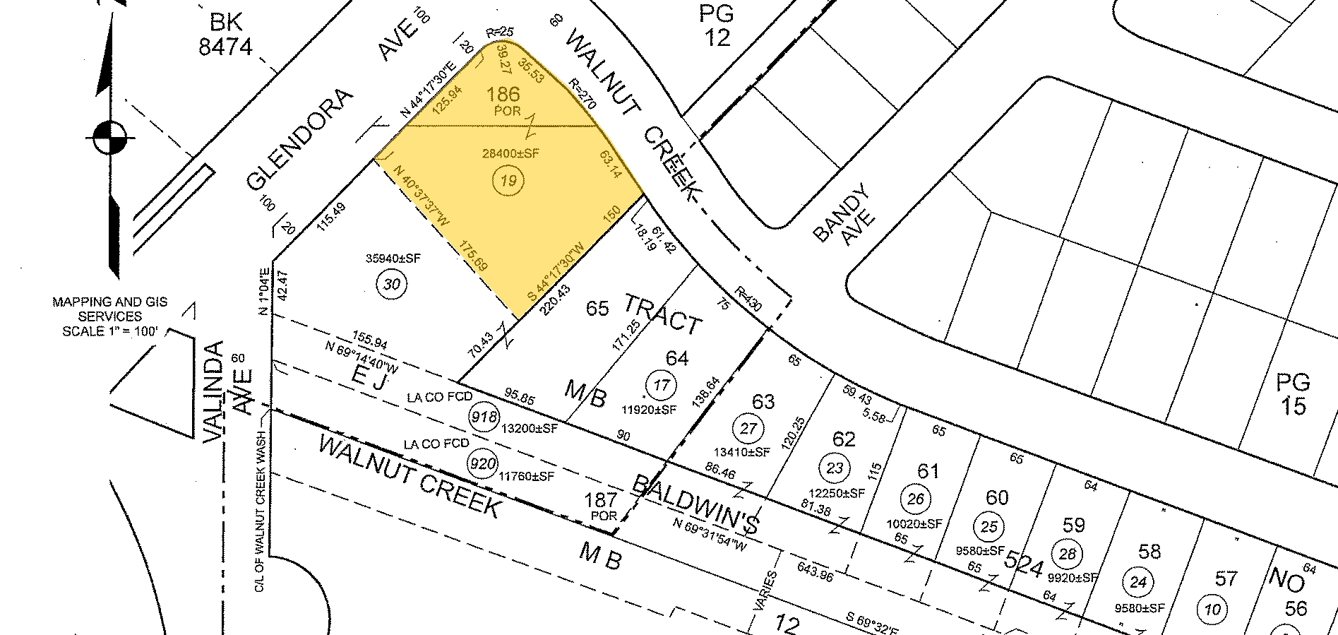 400 S Glendora Ave, West Covina, CA for sale Plat Map- Image 1 of 6