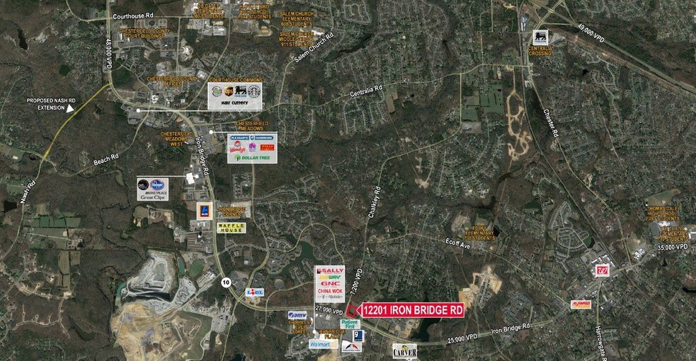 12201 Iron Bridge Rd, Chester, VA for sale - Aerial - Image 2 of 3