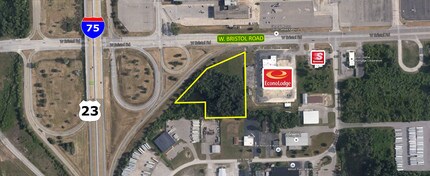 I-75/US-23 & Bristol Rd, Flint, MI - Aerial map view - Image1