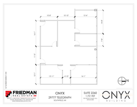 29777 Telegraph Rd, Southfield, MI for lease Floor Plan- Image 1 of 2