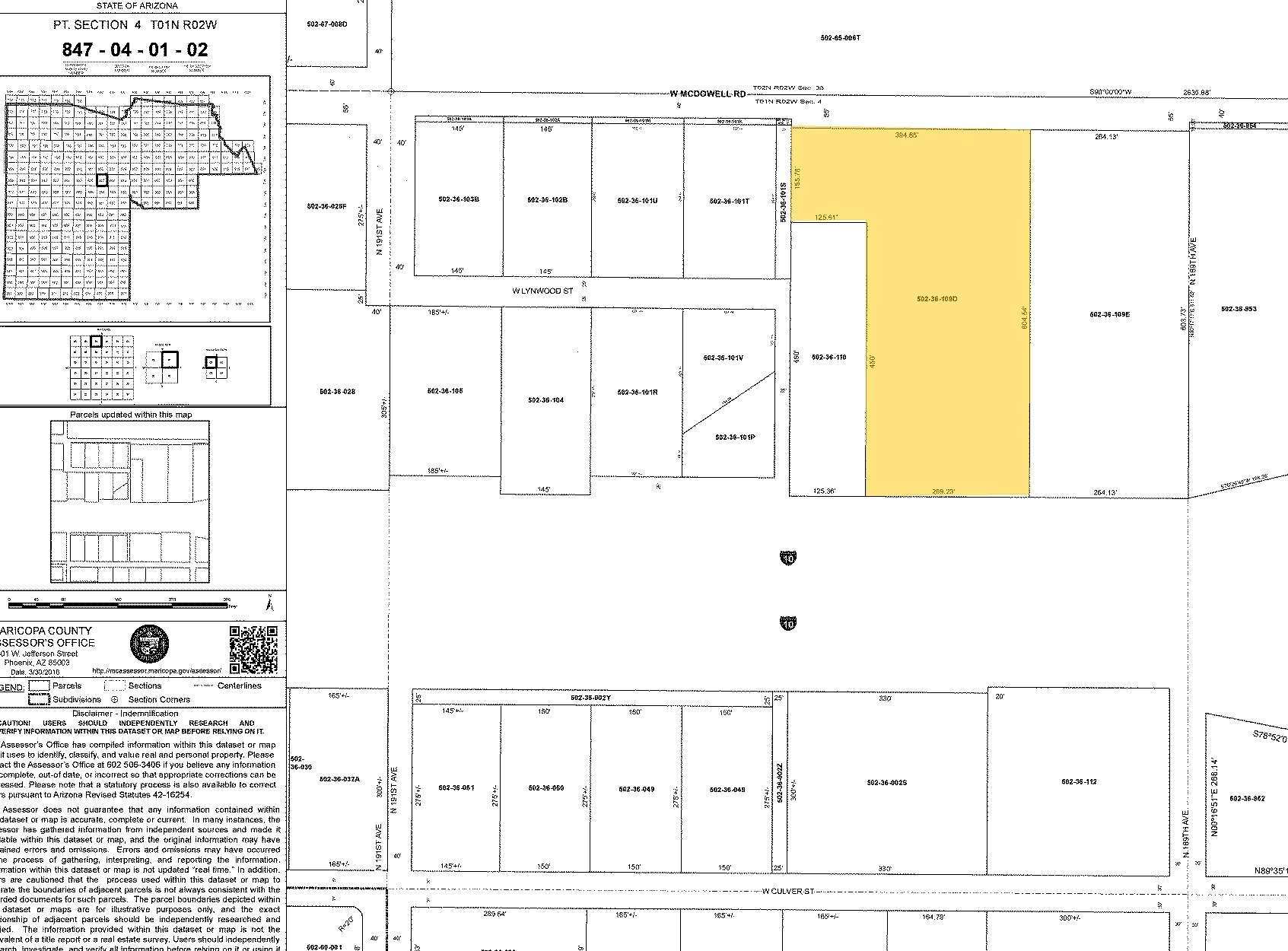 18969X W McDowell Rd, Buckeye, AZ for sale Plat Map- Image 1 of 1
