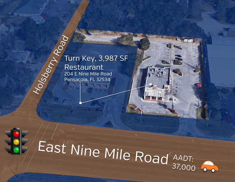 204 E Nine Mile Rd, Pensacola, FL for sale - Aerial - Image 1 of 1