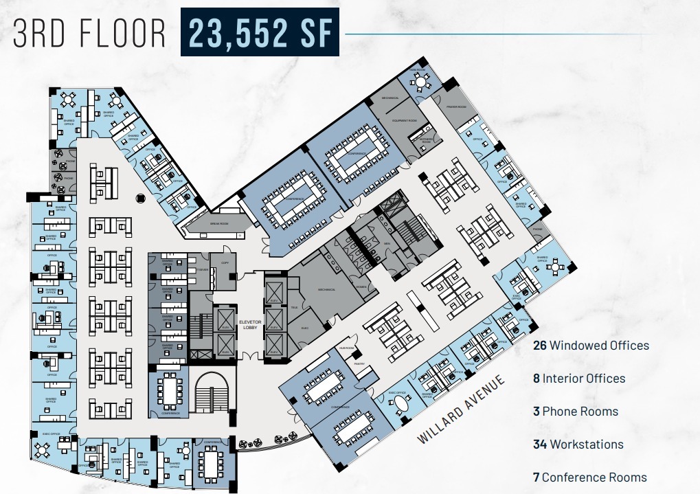 4445 Willard Ave, Chevy Chase, MD for lease Floor Plan- Image 1 of 1