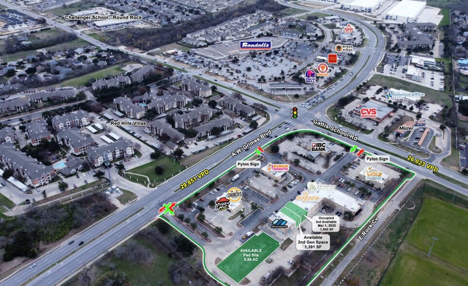 1500 S A W Grimes Blvd, Round Rock, TX 78664 Turtle Creek Market Pad