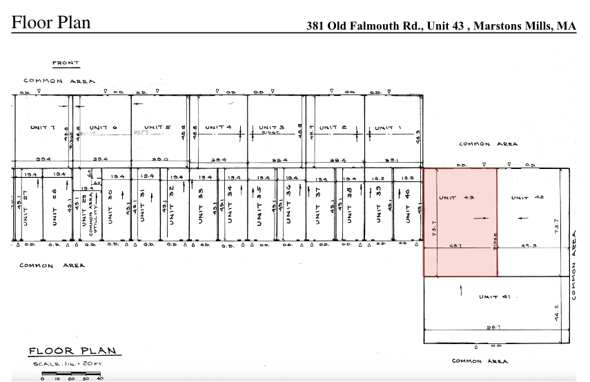 381 Old Falmouth Rd, Marstons Mills, MA 02648 - Unit 43 -  - Floor Plan - Image 1 of 1