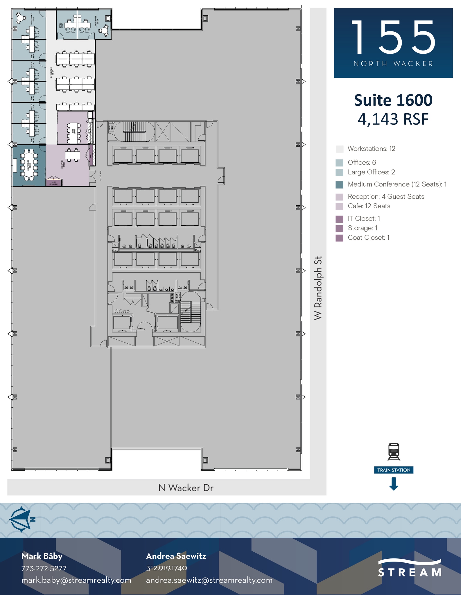 155 N Wacker Dr, Chicago, IL for lease Floor Plan- Image 1 of 1