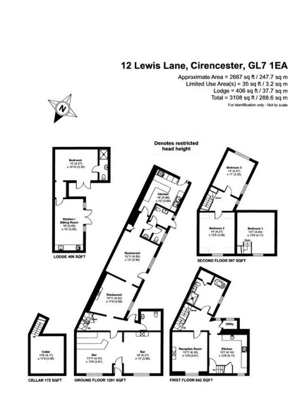 12 Lewis Ln, Cirencester for sale - Site Plan - Image 2 of 2