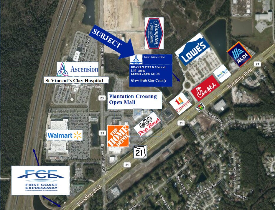 1716 Blanding Blvd, Middleburg, FL for sale Aerial- Image 1 of 1