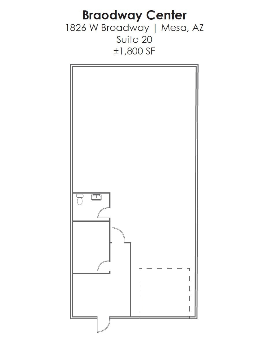 1826 W Broadway Rd, Mesa, AZ for lease Floor Plan- Image 1 of 1