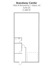 1826 W Broadway Rd, Mesa, AZ for lease Floor Plan- Image 1 of 1