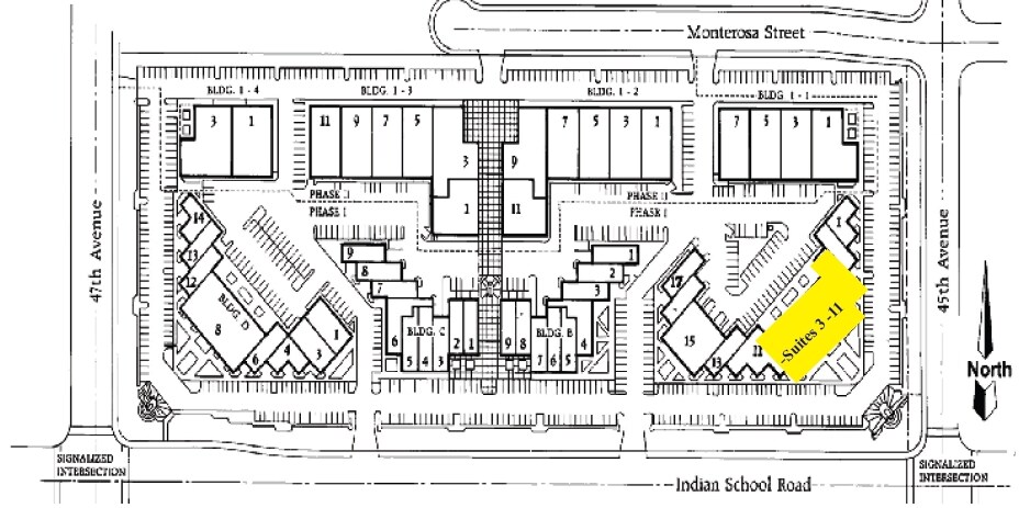 4502 W Indian School Rd, Phoenix, AZ for lease - Site Plan - Image 2 of 4