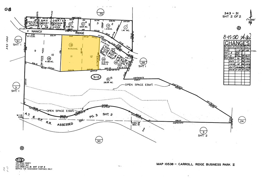 6555 Nancy Ridge Dr, San Diego, CA for lease - Plat Map - Image 2 of 5