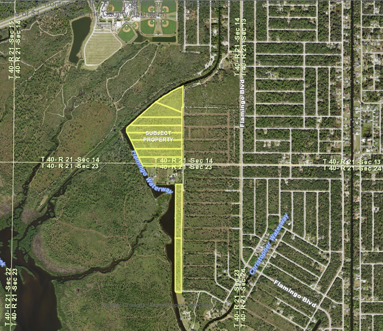 Flamingo Waterway, Port Charlotte, FL for sale Aerial- Image 1 of 23