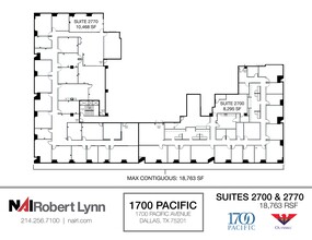 1700 Pacific Ave, Dallas, TX for lease Floor Plan- Image 1 of 2