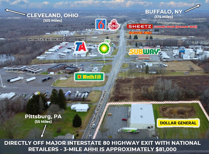 5537 Pittsburgh Rd, Harrisville, PA 16038 Dollar General