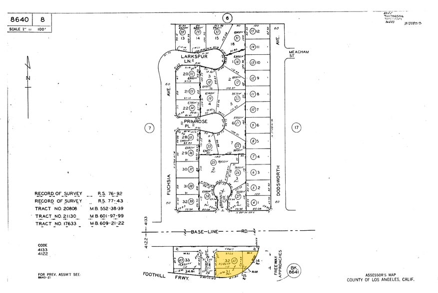 402-408 W Baseline Rd, Glendora, CA for lease - Plat Map - Image 2 of 5