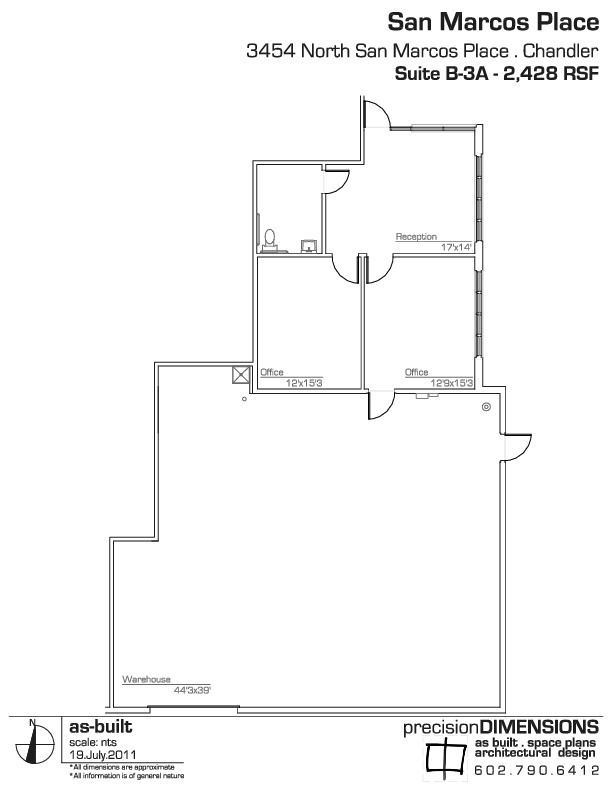 3454 N San Marcos Pl, Chandler, AZ for lease Floor Plan- Image 1 of 1