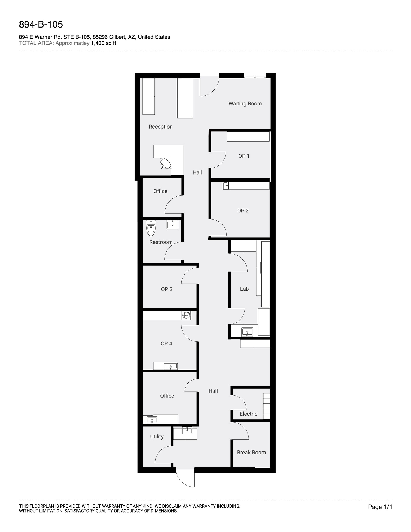 860 E Warner Rd, Gilbert, AZ for lease Site Plan- Image 1 of 9