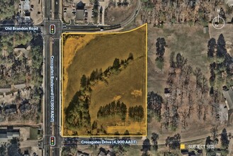 6.836 AC Crossgates Blvd, Brandon, MS - aerial  map view