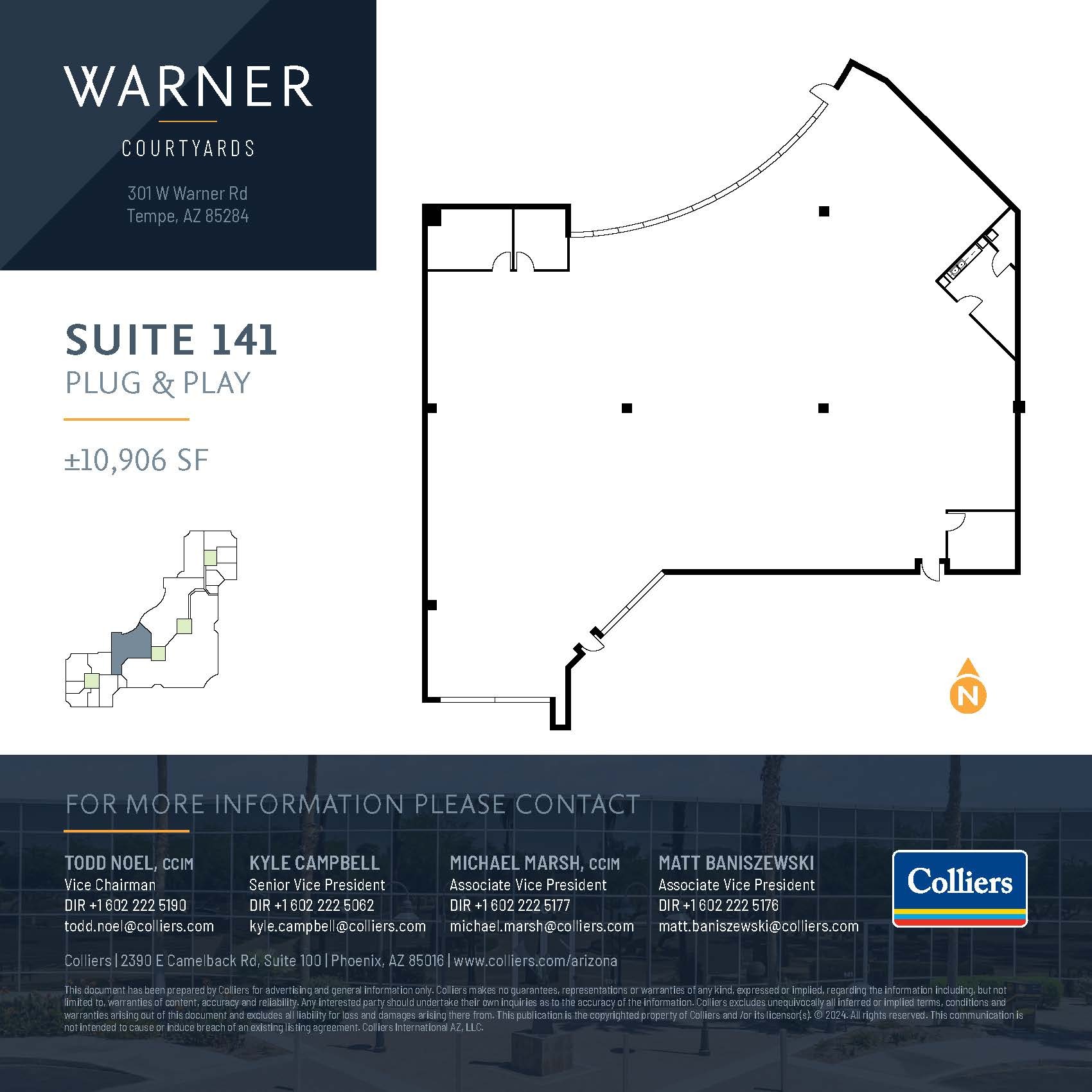 301 W Warner Rd, Tempe, AZ for lease Floor Plan- Image 1 of 2