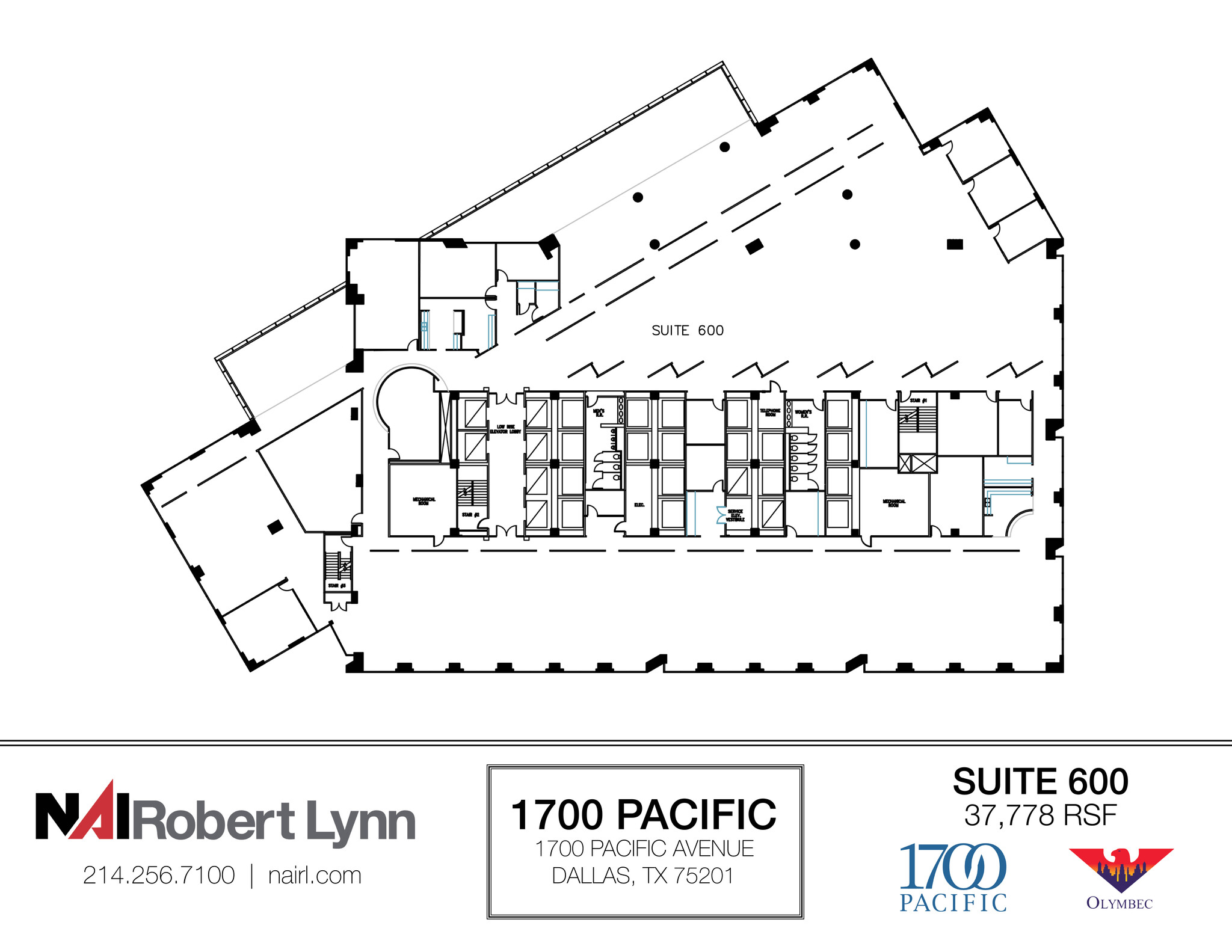 1700 Pacific Ave, Dallas, TX for lease Floor Plan- Image 1 of 1