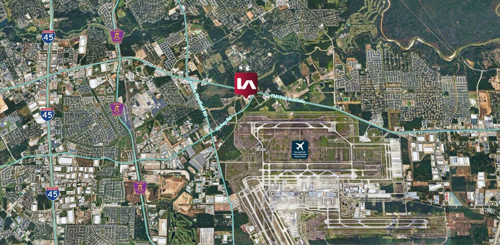 4551-A E Richey Rd, Humble, TX for lease - Aerial - Image 2 of 5