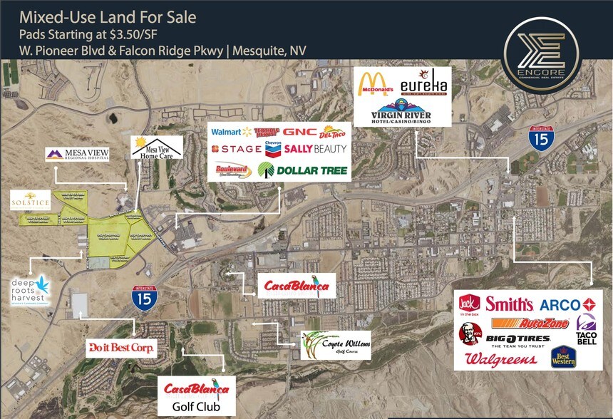 Map Of Mesquite Nevada 1311 W Pioneer Blvd, Mesquite, Nv 89027 - Falcon Ridge, Mesquite Nv  Finished Lots!! | Loopnet