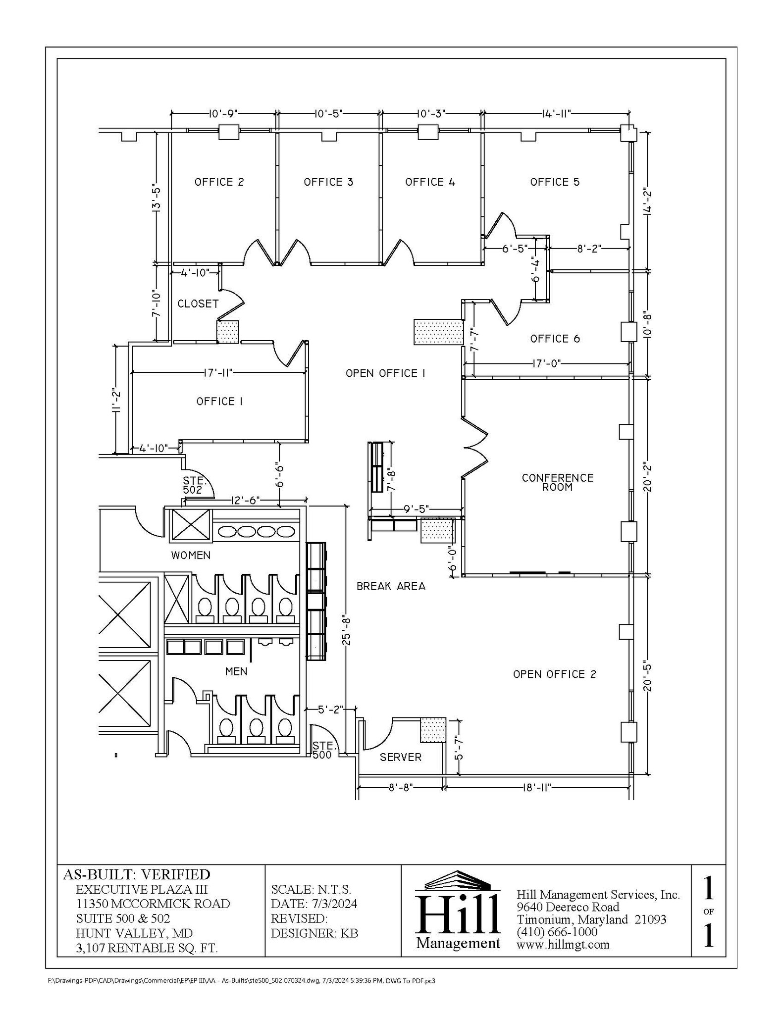 11350 McCormick Rd, Hunt Valley, MD for lease Floor Plan- Image 1 of 1