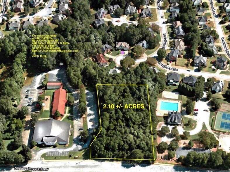 1365 Old Peachtree Rd NW, Suwanee, GA for sale - Aerial - Image 1 of 1