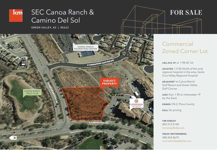 W Canoa Ranch & Camino Del Sol, Green Valley, AZ for sale - Building Photo - Image 1 of 4