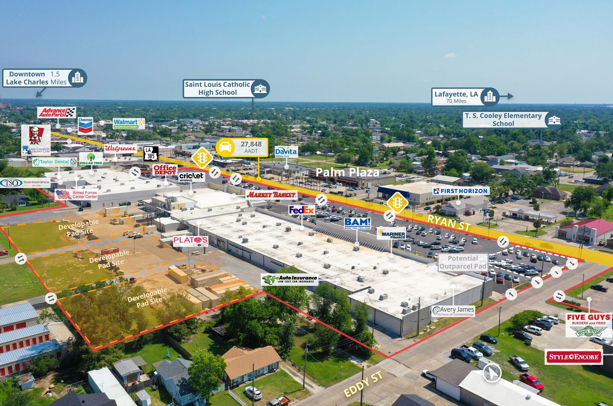 2800 Ryan St, Lake Charles, LA 70601 Southgate Shopping Center