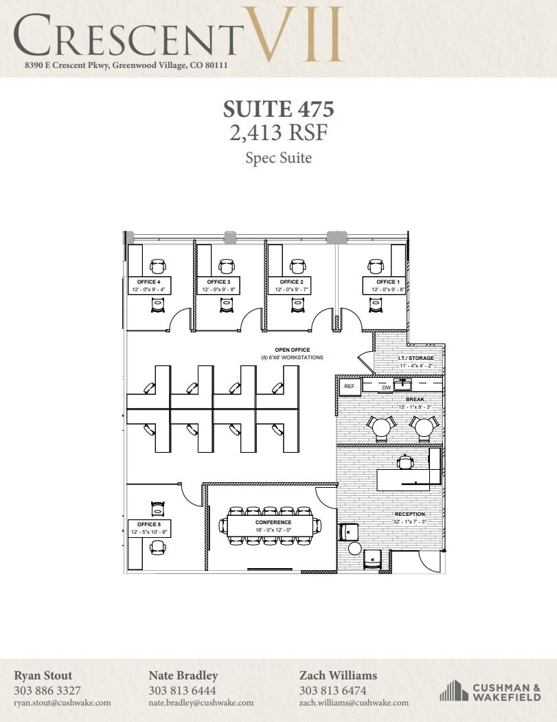 8390 E Crescent Pky, Greenwood Village, CO for lease Floor Plan- Image 1 of 1